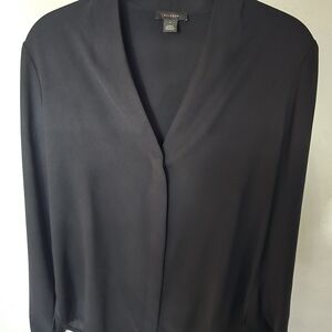 Halogen Charcoal V-Neck Blouse